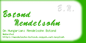 botond mendelsohn business card